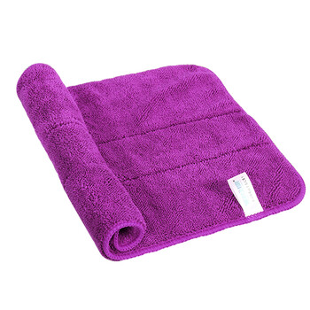 汉世刘家双层珊瑚绒加厚地板厨房家务抹布吸水抹布紫色2636