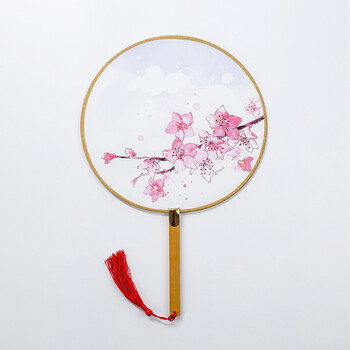 古风扇子汉服diy舞蹈扇跳舞扇复古宫廷团扇古典圆扇宫扇中国风女 阳春