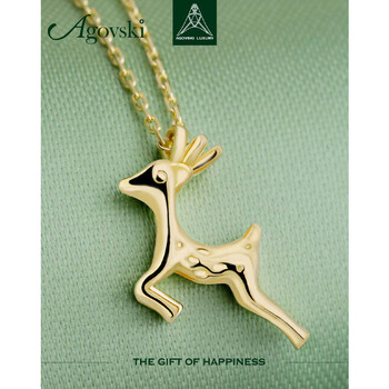 s925银奔跑小麋鹿甜美可爱时尚项链 其他颜色 均码【图片 价格 品牌