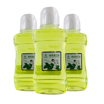 岂止美绿茶漱口水250ml装除口臭清口气防蛀牙 绿茶味3瓶(250ml/瓶)