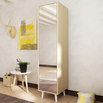苏菲洛克衣柜北欧简约组合衣柜 带穿衣镜大衣橱卧室家具 单个镜柜
