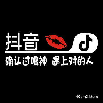 萱胜特 防水防晒反光贴 汽车贴纸划痕贴 抖音贴确认过眼神 银白色40*