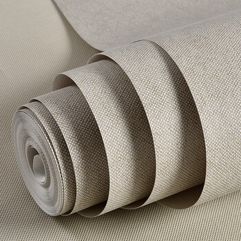 纯色素色壁纸美式卧室无纺布墙纸北欧简欧式灰色客厅壁纸 k-109浅灰黄