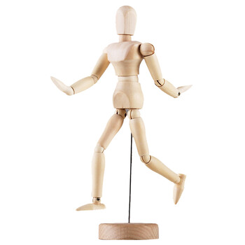 限时7折北欧创意复古关节人摆件摆设木质工艺品素描木偶人木头关节