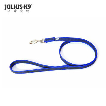 Julius K9牵引绳小中大型犬链子硫化狗牵引绳多功能进口宠物用品 蓝色 19mm*2m