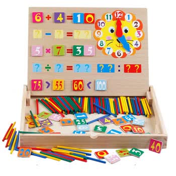 儿童加减数数棒计算数学教具木质盒学习小学幼儿园早教玩具