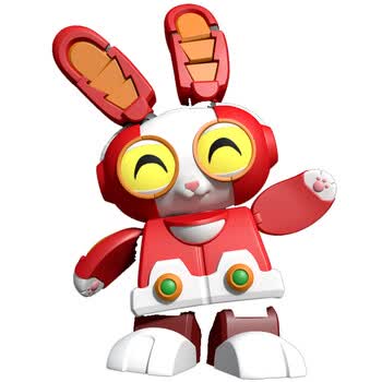 5寸系列 超萌总动员儿童益智变形积木合体套装玩具 1801蹦蹦兔