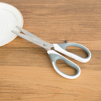 得力(deli)170mm人机造型剪刀 软胶手柄 办公家用生活手工剪纸刀 办公用品 颜色随机6045