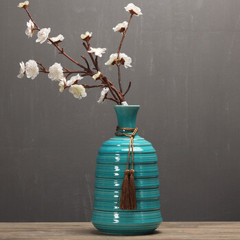呈爱 现代简约插花花瓶摆件北欧式客厅酒店软装饰花器创意水培陶瓷