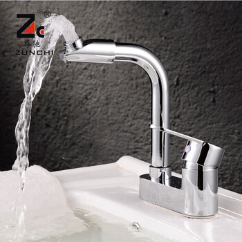 尊驰卫浴双孔三孔水龙头360度冷热面盆龙头1503b