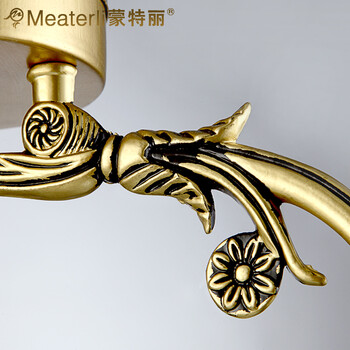 蒙特丽 餐厅卧室书房过道吊灯 99075 欧式锌/铝合金青古铜色灯饰 (B) 直径350mm*高660mm 带省电王LED光源