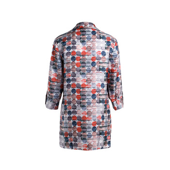 白领女装 2015新品 方领袖外铡缝扣中袖大衬衫CAIQUAN11-200 彩圈 160/M