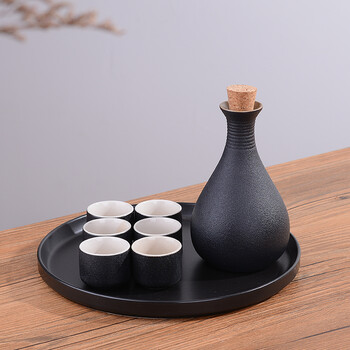 复古陶瓷酒具分酒器白酒烈酒杯黄酒杯酒盅小酒杯创意酒壶家用 粗陶福