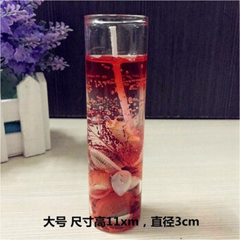 
                                        安礼轩贝壳香薰海洋果冻小蜡烛浪漫情人节 婚庆蜡烛杯 3x11cm珊瑚红  大号                