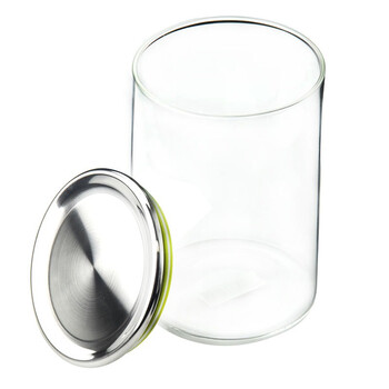 
                                        建厦 圆形玻璃储物罐3件套装（400ML+400ML+1000ML） J-441                