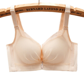 无钢圈收副乳无铁无磁内衣过安薄款透气文胸罩 肤色 80c