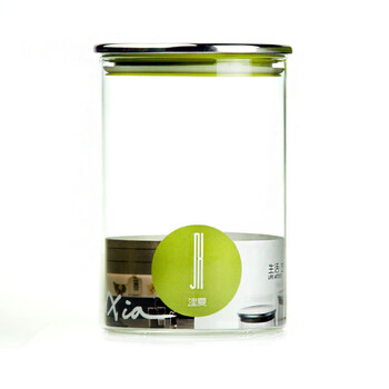 
                                        建厦 圆形玻璃储物罐3件套装（400ML+400ML+1000ML） J-441                