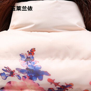 
                                        玉莱兰依2017冬装新款韩版短外套女印花棉衣女修身棉服外套女YL6590 粉色 M                