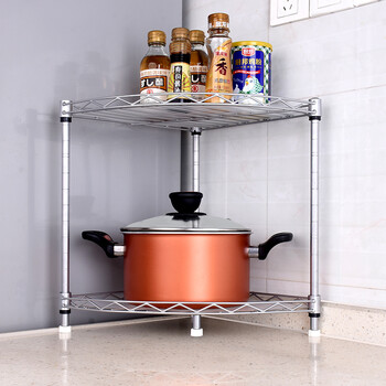桑达 厨房三角形置物转角多层放锅架子收纳架落地三脚架菜架转角