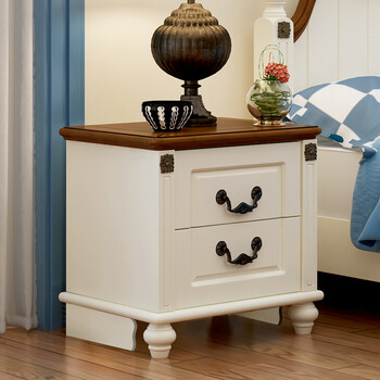 2018 床头柜多功能收纳小户型家具储物柜 简约 象牙色床头柜 组装