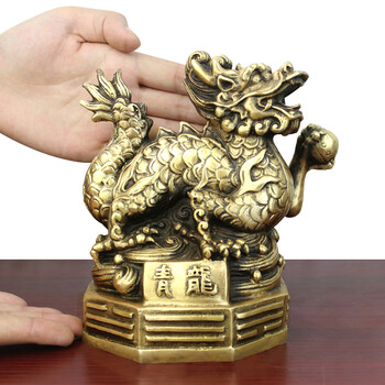 真全铜器纯铜四神兽清龙白虎朱雀玄武工艺品家居装饰