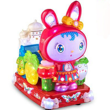 电动摇摇车投币2017新款小孩儿童玩具带音乐摇摆机 萌兔豪华版