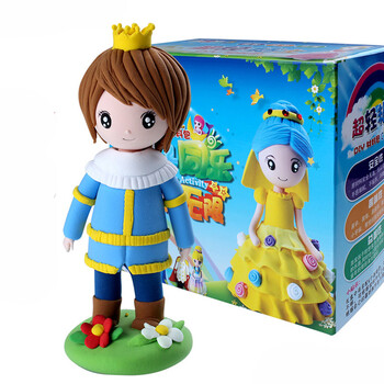 绘彩超轻粘土公主王子凯蒂猫材料包diy创意彩泥幼儿园益智玩具 威廉