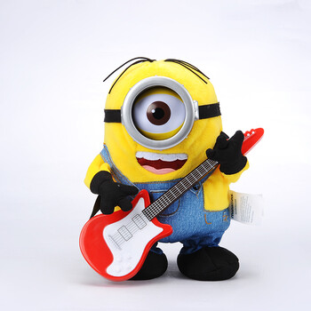 minions新品小黄人公仔 玩偶 神偷奶爸 进口正版玩具 吉他车缝跳豆