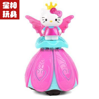 2018新款kt猫小黄人小猪佩奇冰雪奇缘叮当猫电动万向炫舞机器人玩具