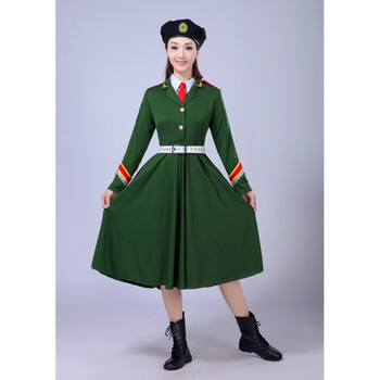 运动服饰 套装 库威(cokwily) 新款迷彩服演出服装军装女款迷彩裙舞台
