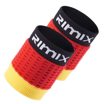 RIMIX 透气吸汗散热防护运动护腕 男女运动健身腕巾 篮球羽毛球马拉松跑步擦汗巾 橘红