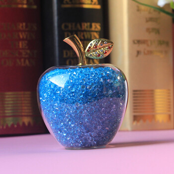 小礼品 幼儿园平安夜送女生闺蜜老婆孩子水晶苹果 蓝色苹果_现价-1元