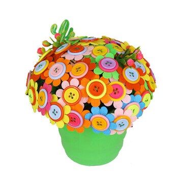 儿童幼儿园创意画母亲节手工diy制作材料包 (八瓣花)