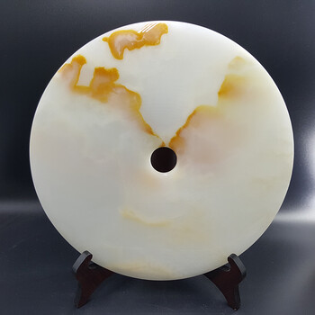 平安扣摆件天然仿玉石怀古玉器送礼 礼物 玉璧 家居玄关装饰摆件 c9