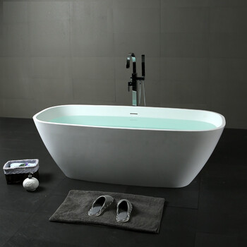 洗澡池欧式浴缸家用浴缸独立式 人造石浴缸 绮美石浴盆 人造石亮光 &
