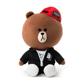 line friends 节奏布朗熊毛绒玩具 毛绒公仔玩偶布娃娃熊送女生生日