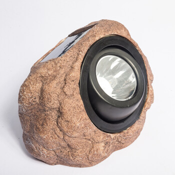 太阳能花园摆件射灯仿真石头雕塑投射灯室外防水led景观庭院灯 仿石头