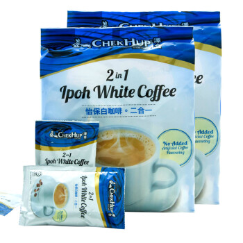 泽合ChekHup/泽合怡保白咖啡马来西亚原装进口二合一速溶咖啡450gX2袋