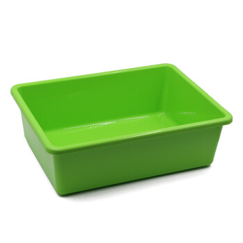 大小号加厚玩具收纳盒箱塑料盒长方形储物零件盒物料无盖盒子 绿色