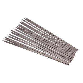 20支加厚304材质不锈钢扁签长25cm烧烤签子电烤箱用烧烤铁签