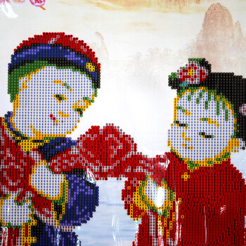 A KS钻石十字绣婚庆满钻5D钻石画钻石绣贴钻画卧室百年好合十字绣新款3D钻石圆钻水钻画 Z086(MK1160) 长1.07米*宽0.60米