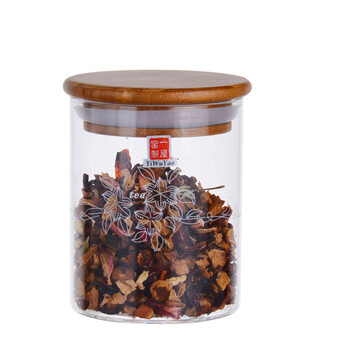 
                                        一屋窑制 一屋窑 耐高温玻璃360ML密封罐茶叶罐储物瓶罐                