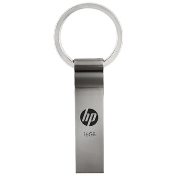 
                                        
                                                                                惠普（HP）16GB USB2.0 U盘 V285W 黑曜色 防水抗摔便携钥匙扣车载优盘                