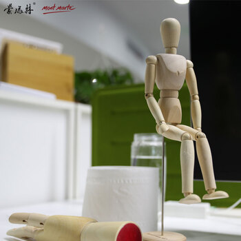 蒙玛特(Mont Marte)美术模型人偶30cm 素描漫画静物临摹手绘小木人关节木头人绘画仿人形木质画模AMMM0001 速写 马克笔绘画