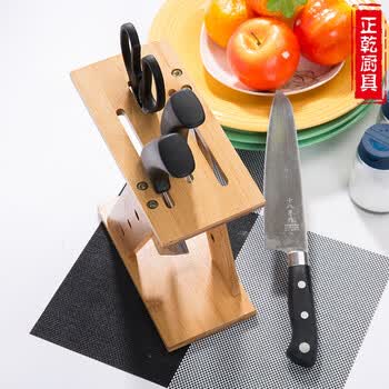 竹制刀架 厨房用品家用刀座置物架菜刀架 收纳架插刀架旋转可拆卸 z字