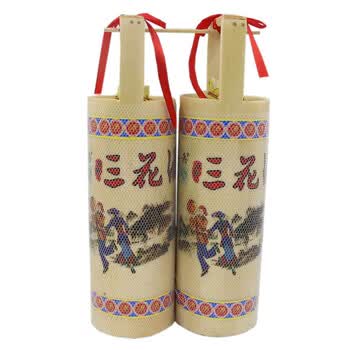壮泉担子竹筒酒50度壮乡三花酒450ml×2筒米香型白酒桂林特产_ 5折