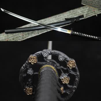 樱花-花纹钢日本刀武士刀长刀大刀龙泉刀剑未开刃-古剑轩刀剑