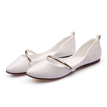 平底鞋2018春季新款女士平跟百搭韩版软底蛋卷女鞋 白色(低腰款式8815