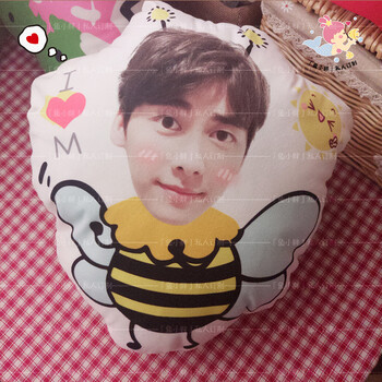 李易峰娃娃人形q版抱枕生日礼物diy异形枕头周边靠垫照片定制 小蜜蜂
