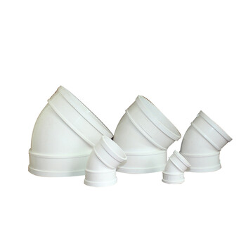 pvc排水管道弯头 45度弯头 小弯头50/75/110下水道管件配件 直弯头